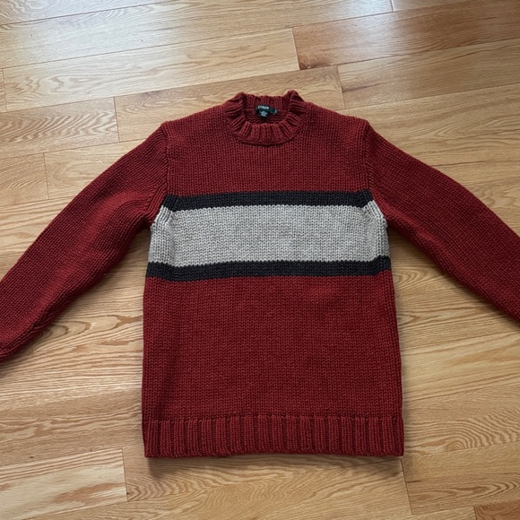 J. CrewDeep Red Lambswool Sweater